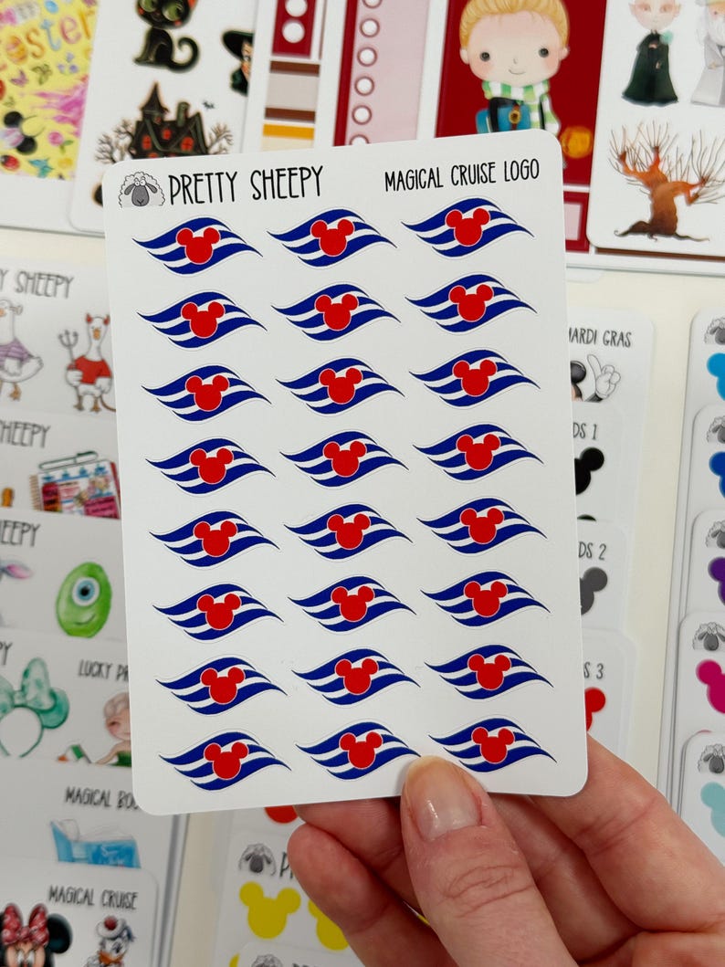 Sticker Sheet Magical Cruise Logo Stickers | Disney Cruise Fish Extender Gift 画像 2