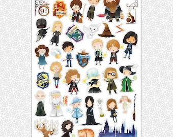 Sticker Sheet Wizards Stickers | Gift Party Favor Planner Planning Bullet Junk Journal Scrapbook