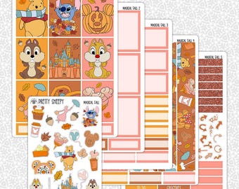 Pegatinas de planificador Otoño mágico / Kit de planificación semanal Pegatinas funcionales Pegatinas decorativas