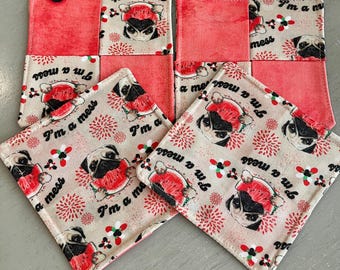 Blind But Not Coasters - Watermelon Pugs