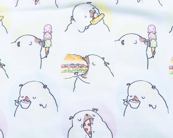 Blind But Not Stroller blankie - Ink pug Snacking Pugs