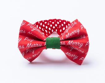 BBN Bowtie - Merry Pugmas - Red