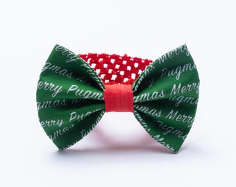 BBN Bowtie - Merry Pugmas Green