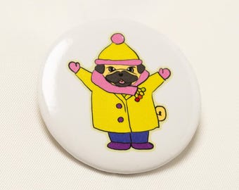 Pug Pin featuring Sosunammy Illustration
