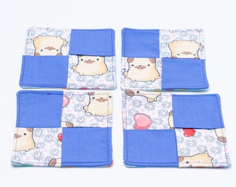 Pug Coasters - gummy and love pugs