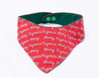 BBN Bandana - Merry Pugmas - Red