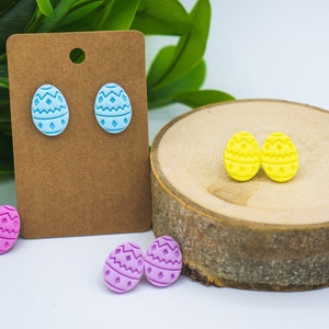 Easter Egg Earring / Easter Stud Earring / Spring Easter Gift / Easter Earring for Kids / Spring Polymer Clay Earring