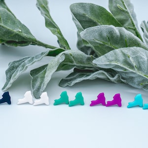 New York State Earring / Shape of New York Stud Earring / Lightweight Polymer Clay Earring
