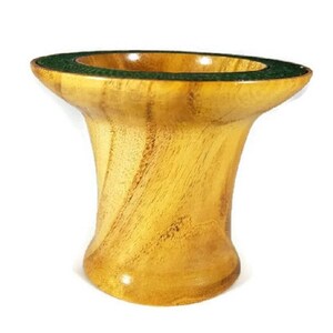 Hand crafted turned bowl with textured rim