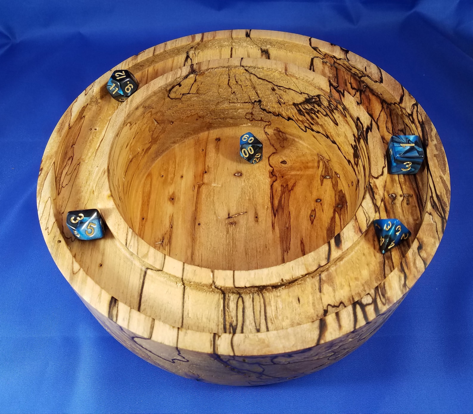 RPG Dice Bowl out of Spalted Maple Etsy