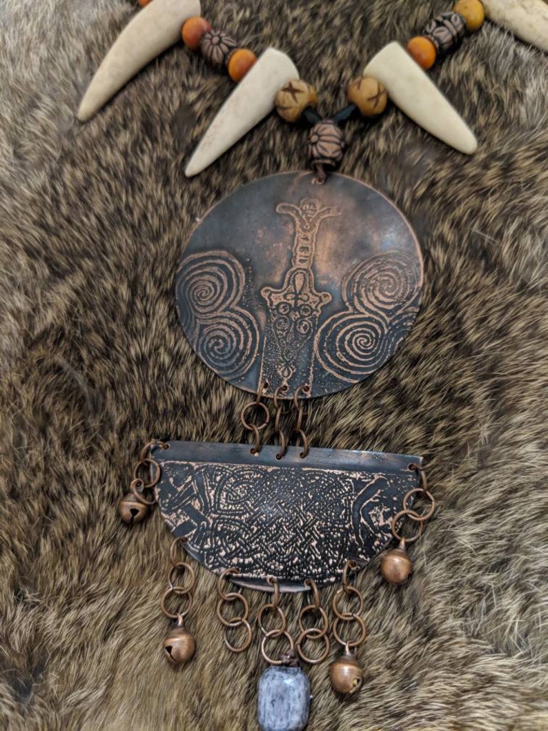 Copper Sword /& Cauldron necklace