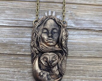 Moon Owl necklace