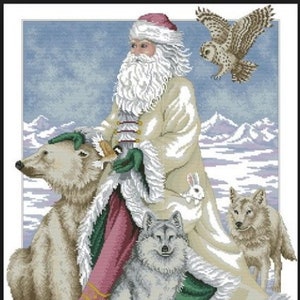 Polar Santa | North Wind | Christmas Eve | Cross Stitch Pattern | Instant PDF download