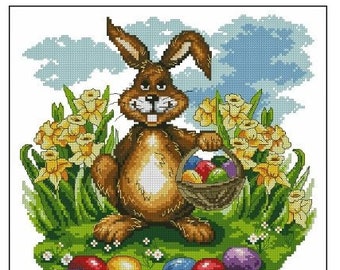 EASTER Rabbit Bunny | Cross Stitch Pattern | Instant PDF download