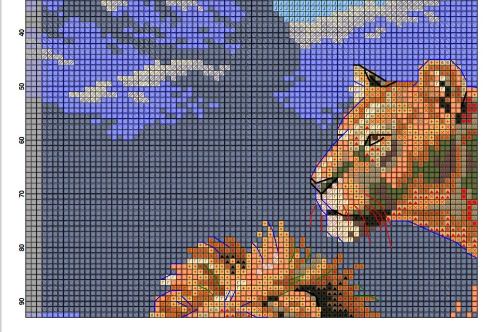 African Lions Cross Stitch Pattern Instant PDF Download - Etsy