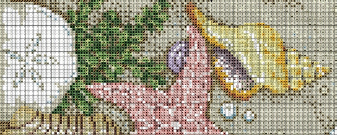 Crab, Seashell & Seastar Beach Ocean Cross Stitch Pattern – Coastal ...