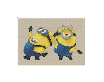 Pixar Minions Despicable me The movie | Cross Stitch Pattern |  Instant Digital PDF download