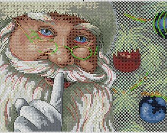 Santa's Secret | Christmas Eve | Cross Stitch Pattern | Instant PDF download