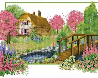 Spring Waltz from DOME Cross Stitch Pattern – Elegant Floral Nature Design – Instant Digital PDF Download