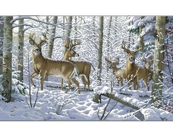 Woodland Winter Deer l | Cross Stitch Pattern | Instant PDF download