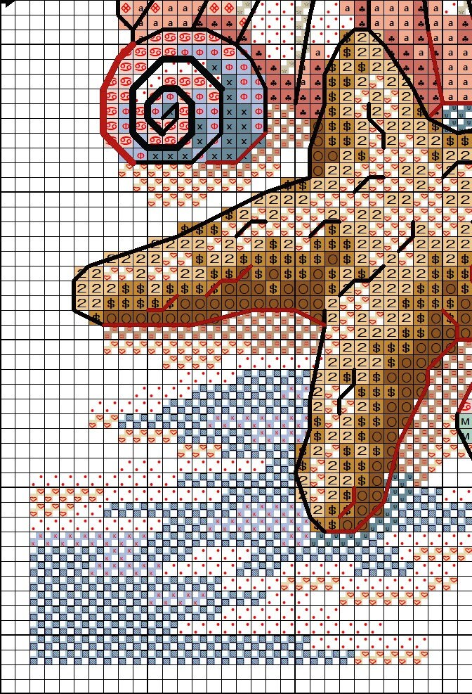 Shells in the Beach Sand Cross Stitch Pattern – Coastal Ocean Design ...