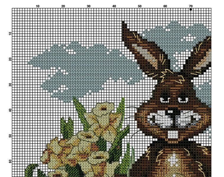 Easter Rabbit Bunny Cross Stitch Pattern – Spring Holiday Design ...