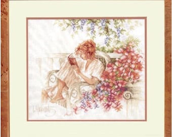 Lanarte The Reading Girl | Cross Stitch Pattern | Instant PDF download