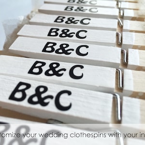 Bride and Groom Clothespin, Set of 10, Wedding favors, Bachelorette, Bridal shower, Place card holder, Wedding decor, Wedding clothespin image 7