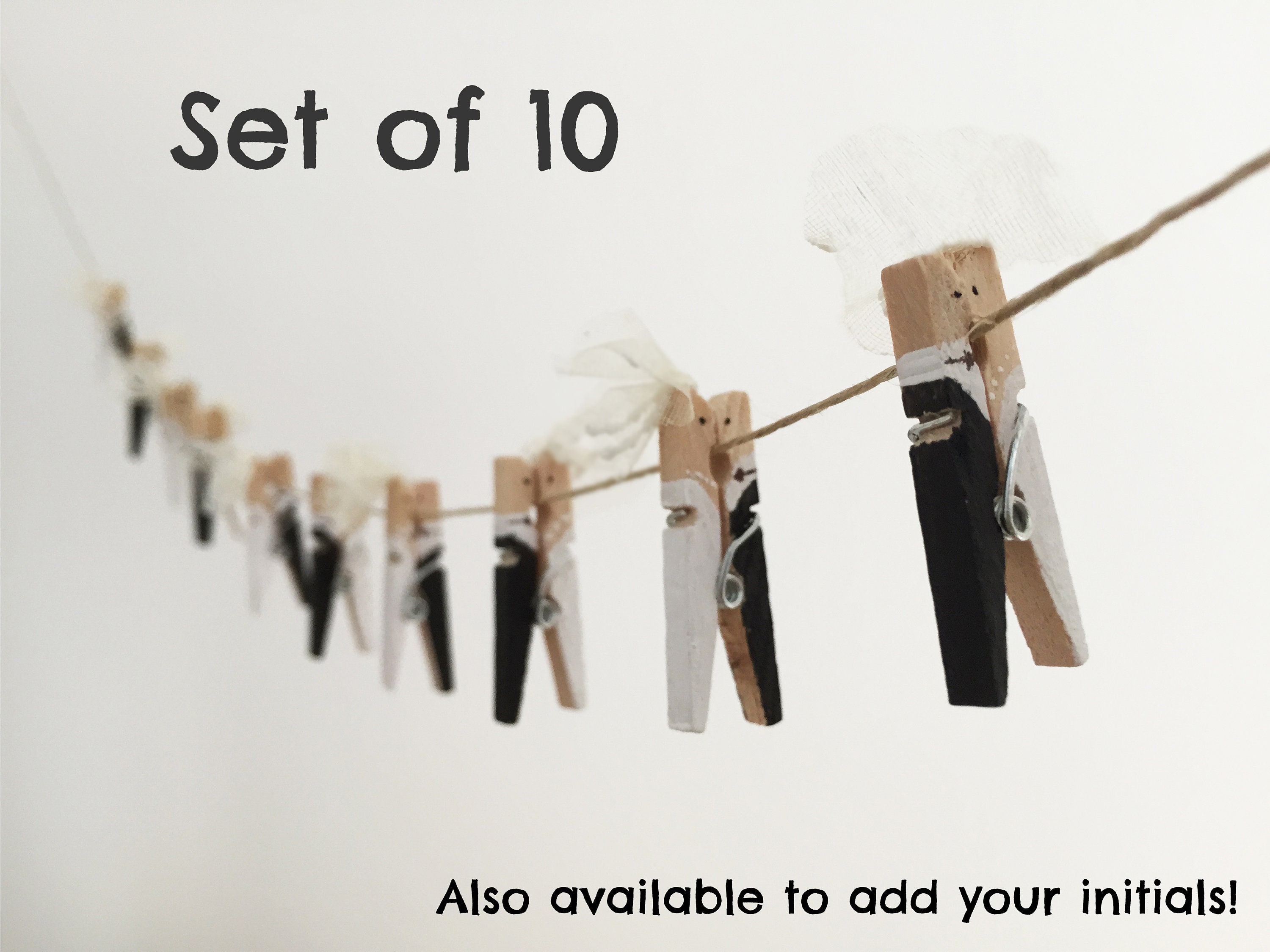 Table Number Holder Clothes Pin Set of 100 With Mini Clothes Pins Wedding  Decor, Place Holder, Buffet Card 