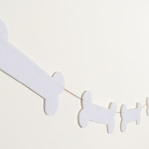 Bone felt garland First birthday party banner Dog Puppy bunting Kids birthday party decorations Paw patrol White bones