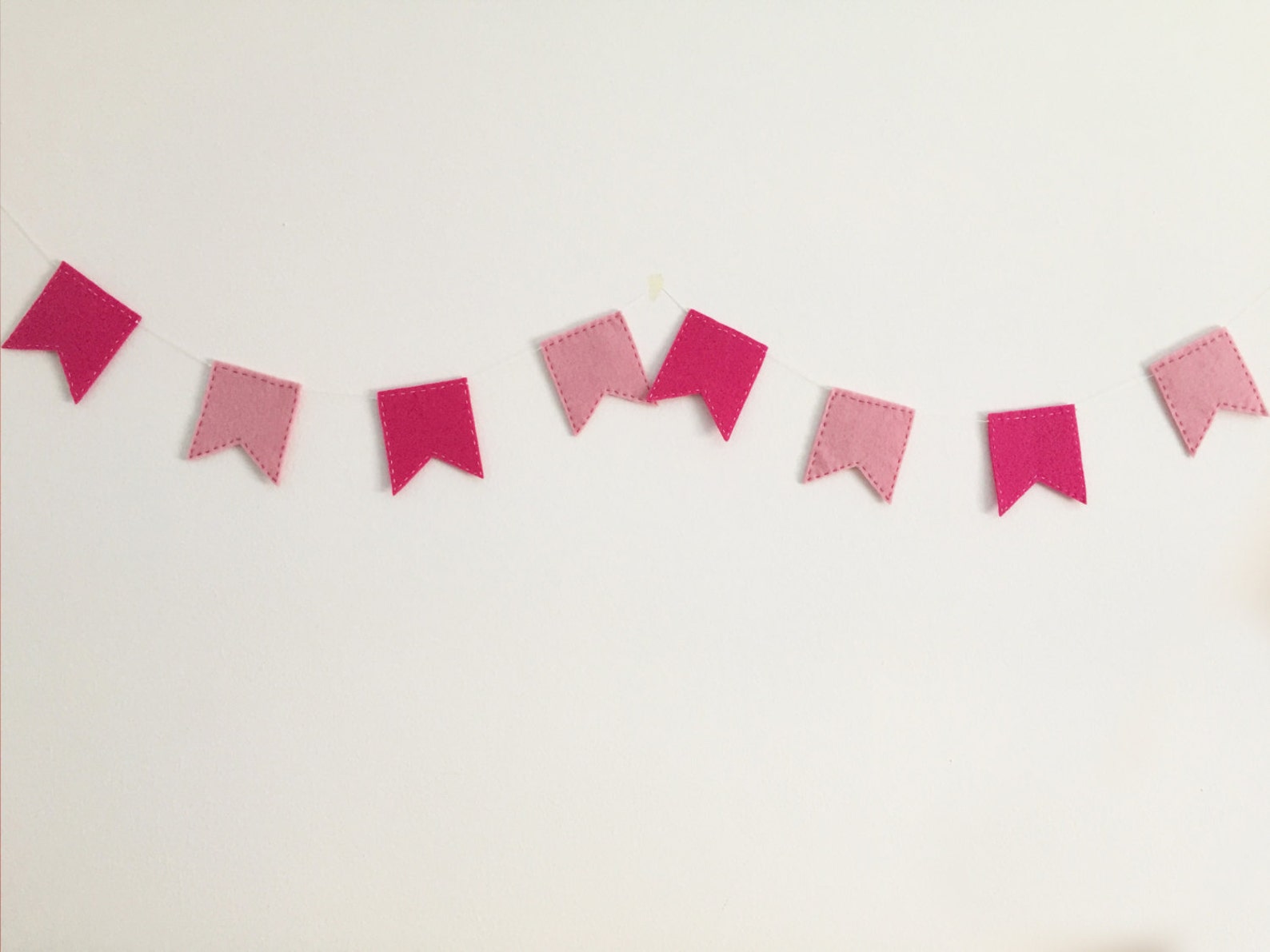 Pink Flag Garland Flags Felt Garland Nursery Decor Girl Etsy Denmark