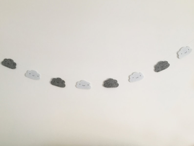 Cloud Garland Nursery Decor Baby Shower Decor Modern Etsy UK