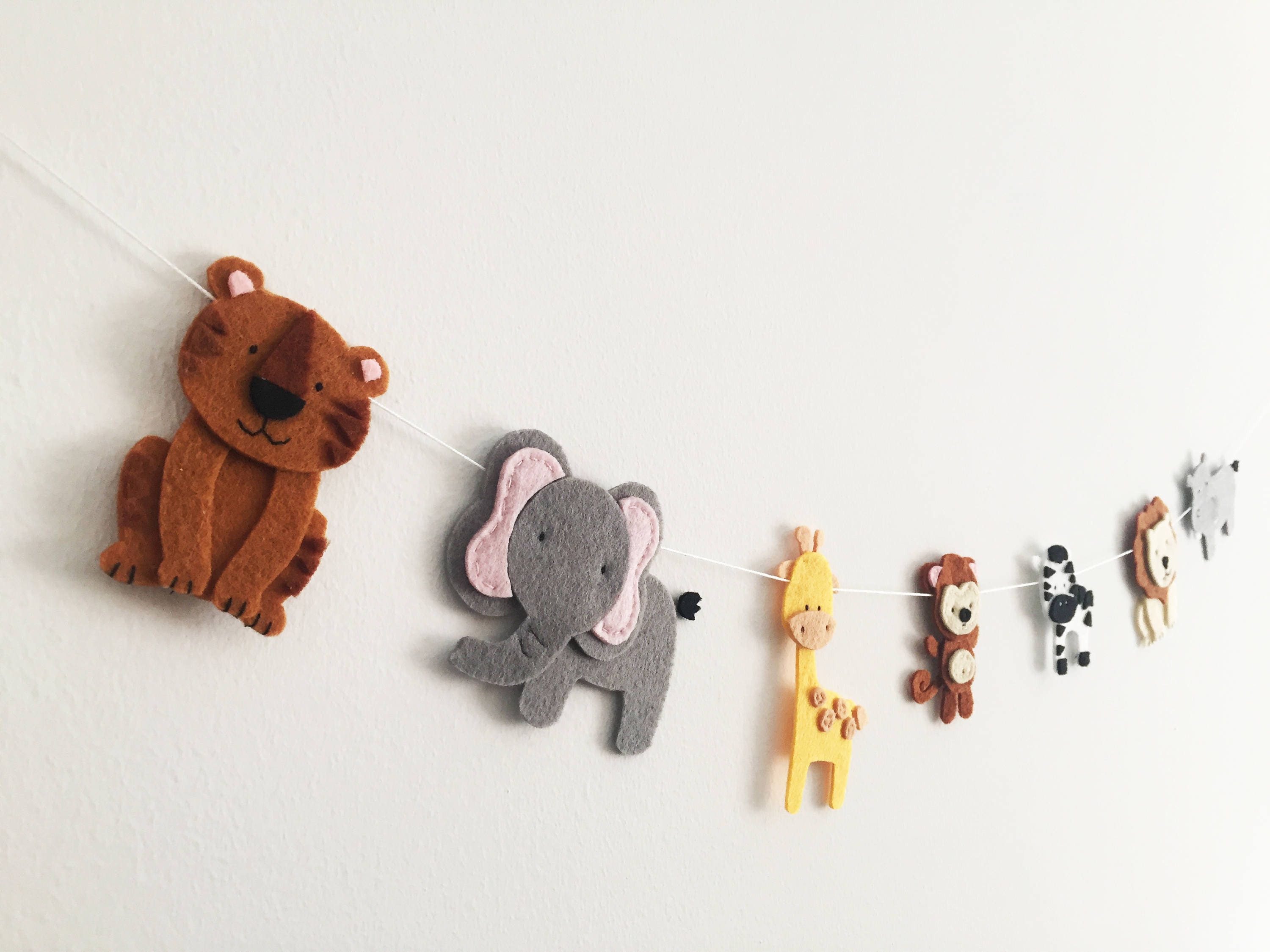 Toys lion safari animals giraffe jungle baby shower Felt jungle animals