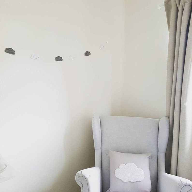 Cloud Garland Nursery Decor Baby Shower Decor Modern Etsy UK