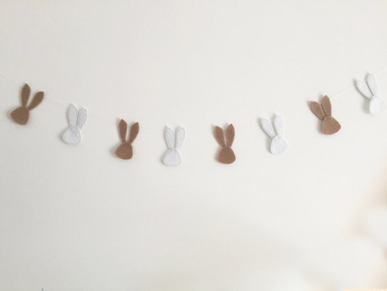 Bunny Felt Garland Easter Decoration Spring Party Banner Holiday ...