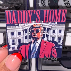 Daddy&#39;s Home Trump Hard Hat Sticker