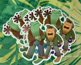 Frog and Toad Pride-Shiny Stickers
