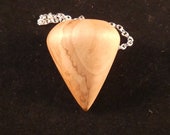 Wooden Dowsing Pendulum English Horse Chestnut Wood handturned in Devon with your choice of crystal bead