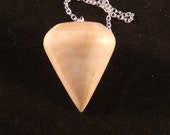 Wooden Dowsing Pendulum English Holly Wood handturned in Devon with your choice of crystal bead