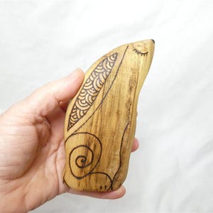 Wooden Gazing Hare crafted from English Black Locust Wood - Pagan, Wicca, Rituals and Altar Decoration