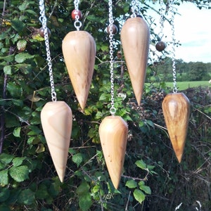 Handcrafted Wooden Dowsing Pendulum: English Ash, Oak, and Hazel