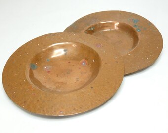 Spring Sale 20% Off! Pair of Vintage Copper Offering Bowls for ceremonies and altars