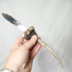 Athame Gefunden Geweih und Vintage Metall handgefertigt für Altäre, Rituale und Zeremonien