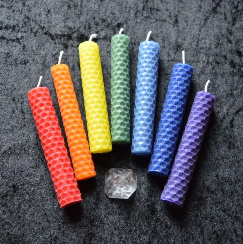 Spell Candles Beeswax Set of 6 7 or 11 for Ceremonies Etsy