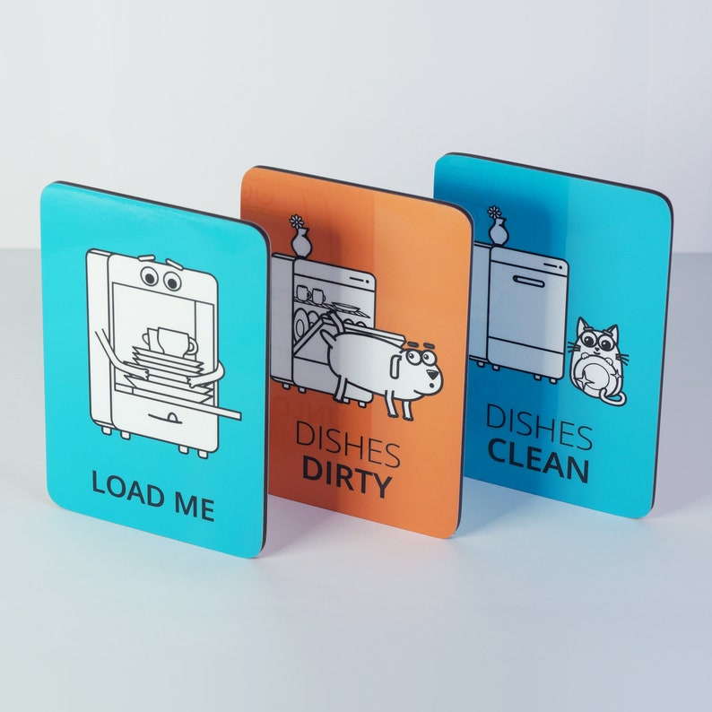 Clean dirty dishwasher Funny dish washer reminder Etsy