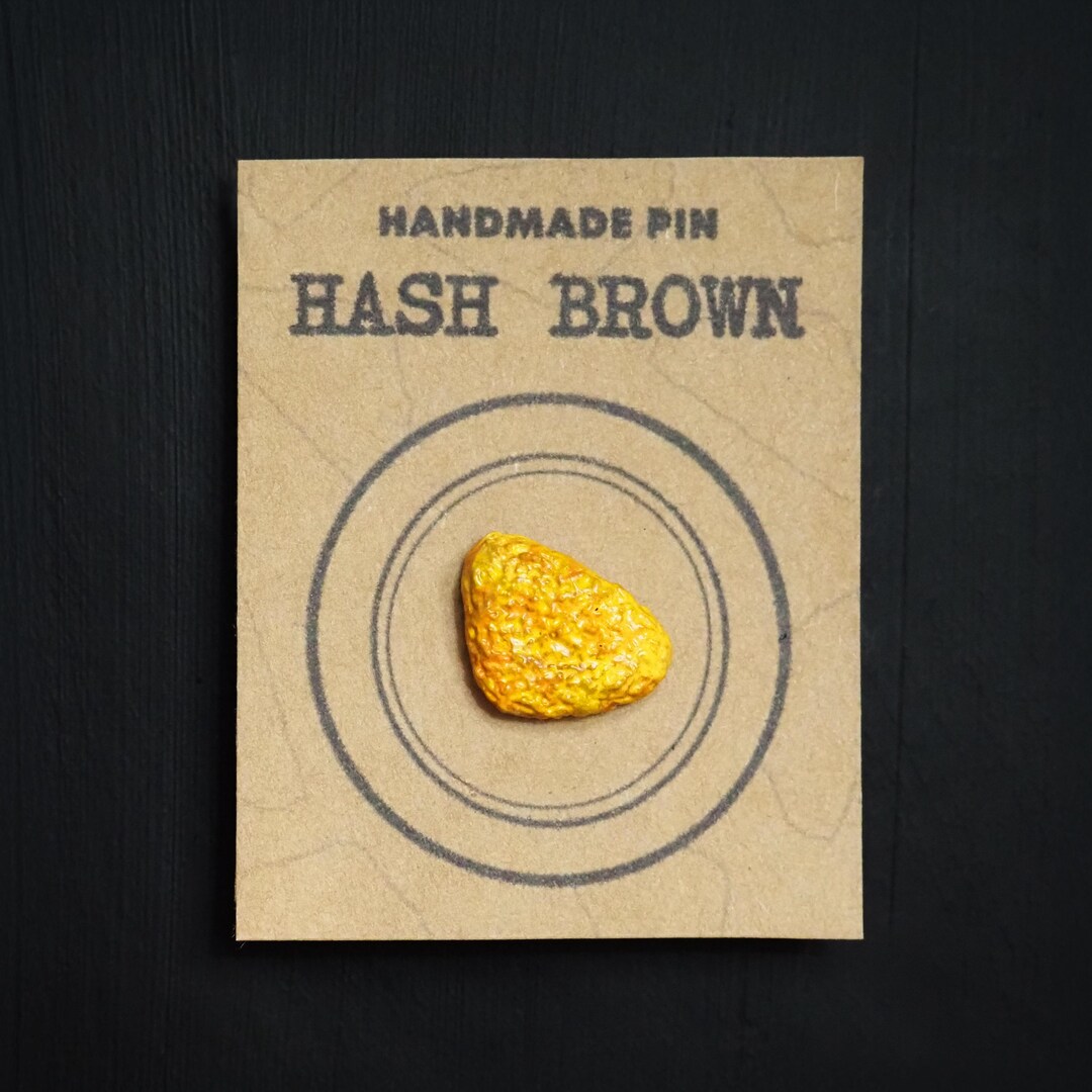 Hash Brown Pin - Mini Breakfast Food - UK Handmade - Etsy UK