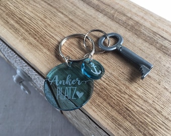 Anchorage with heart | Acrylic keychain