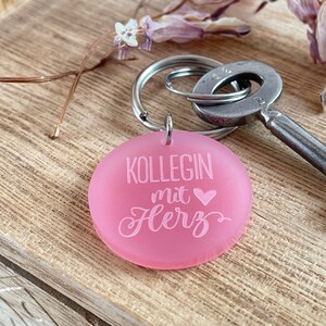 Colleague with heart Acrylic keychain Rosé