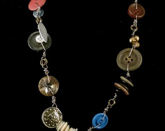 Necklace Of Vintage Buttons