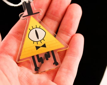 SALE! Gravity Falls Bill Cipher inspired pendant necklace